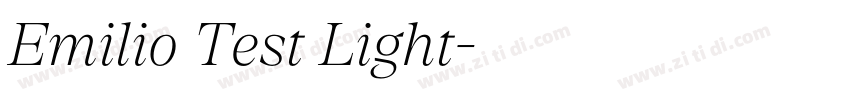 Emilio Test Light字体转换